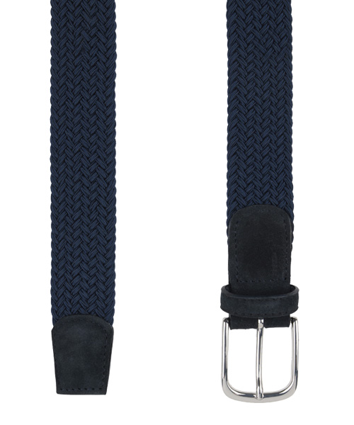 RM-P-14-2025 Gevlochten donkerblauwe riem